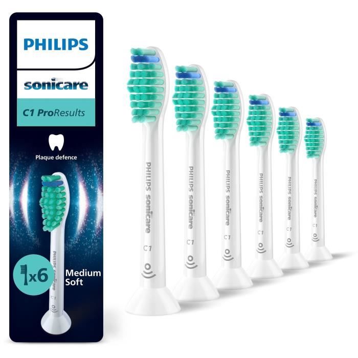 Pack of 6 Brush Heads - PHILIPS - HX6016/87 - C1 White