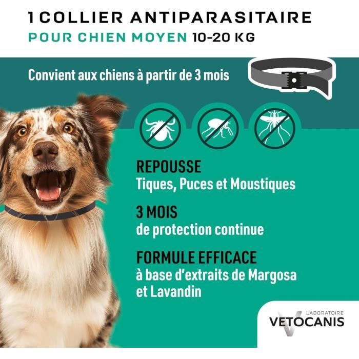 VETOCANIS Pest Control Collar - Medium Dog