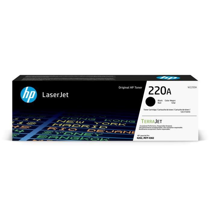 HP 220A Black Genuine Toner Cartridge (W2200A) for HP LaserJet Pro 4202 / 4302