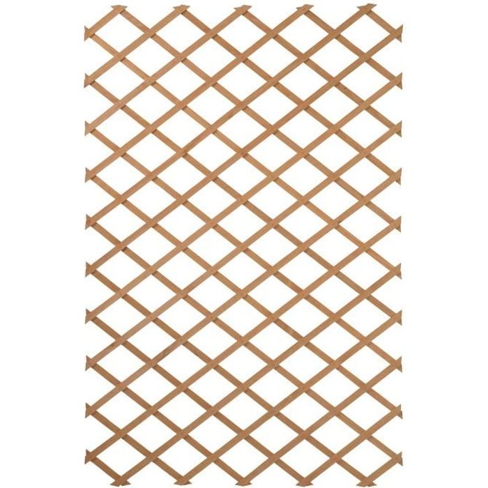 NATURE Extendable natural wood trellis 100x300cm - Brown