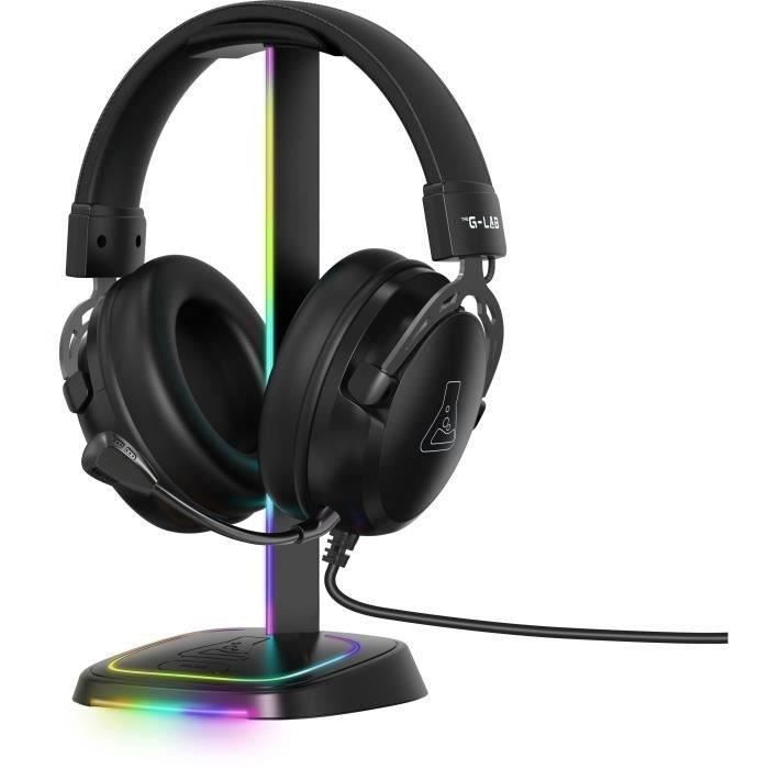 Gaming headset stand - The G-Lab - K-STAND-NEON RGB - Wired - RGB lighting - Black