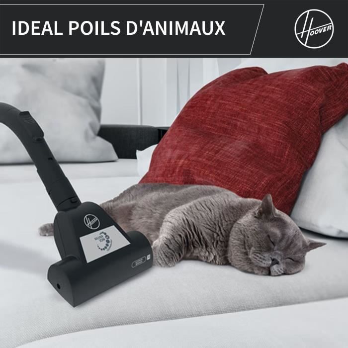Bagless Canister Vacuum Cleaner - HOOVER - HP320PET - 850 W - 2 L - 75 dBA - Special animals