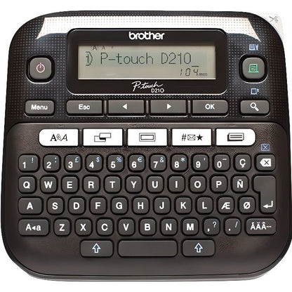 Brother PT-D210 Portable Labeling Machine - Thermal Transfer - Monochrome