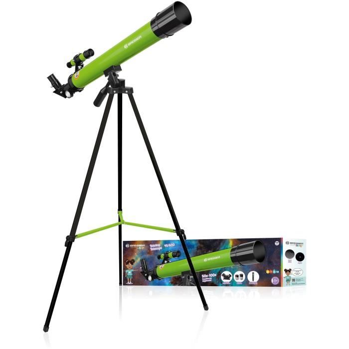 Astronomical telescope 45/600 AZ - BRESSER JUNIOR - Magnification up to 100x - Height-adjustable tripod - green