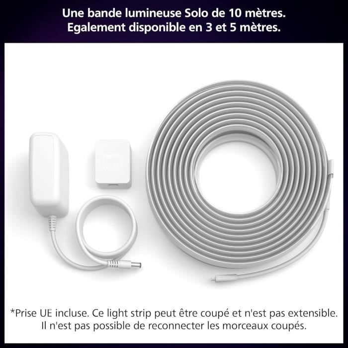 Philips Hue 10m LED strip with color and brightness control.