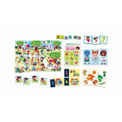 Clementoni - Box of 8 games in 1 - Educational games shapes, colors, numbers, quantities - Ages 3 and up