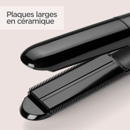 BABYLISS ST492E Steam Straight Steam Straightener - 39mm wide ceramic plates - 5 temperatures 150 ° C-230 ° C-Advanced Ceramics Heater