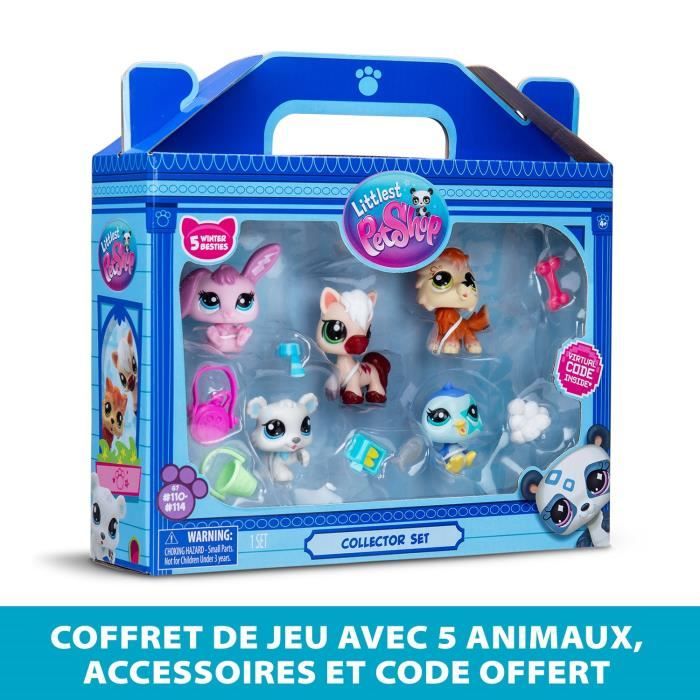 Pack of 5 Pets - BANDAI - Littlest Pet Shop Mountain - Collectible Animals