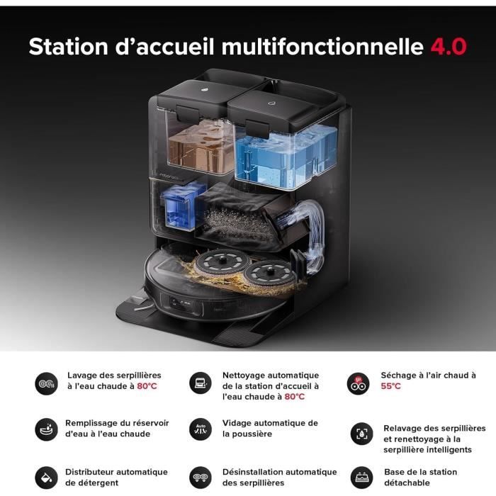 ROBOROCK SAROS Z70 - Robot Vacuum Cleaner - OmniGrip Articulated Arm - 22000 Pa Power - Ultra Slim Design