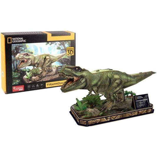 3D Puzzle - T-Rex - Construction Game - EXPLORA - Dinosaur - 52 pieces - Ages 8 and up