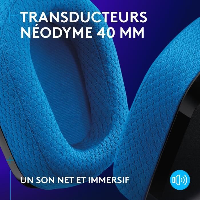 Gaming Headset - Wireless - LOGITECH G - G535 LIGHTSPEED - PC & PS5 - Black/Blue