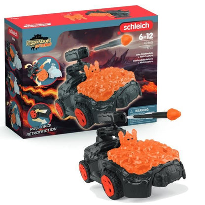SCHLEICH - 42668 ELDRADOR CREATURES Lava Crashmobile with Mini Creature - Car playset with fantasy figurine