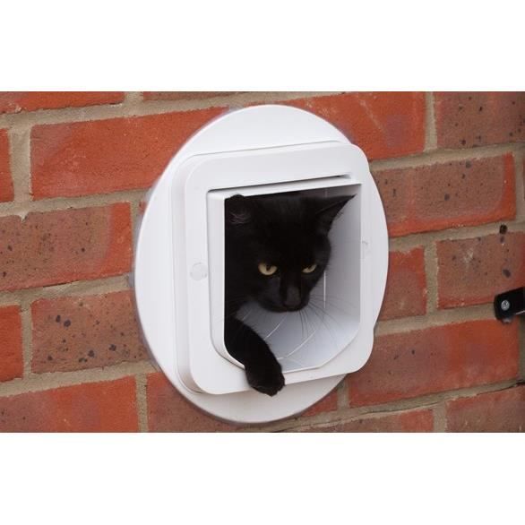 Sureflap Large Chatiere with connected electronic chip - white - 178 mm x 170 mm (delivered without the hub)