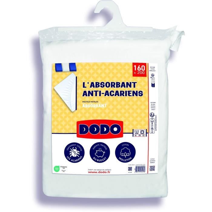 Dodo - Mattress protector - The absorbent - Anti -mite - 160x200 cm - White