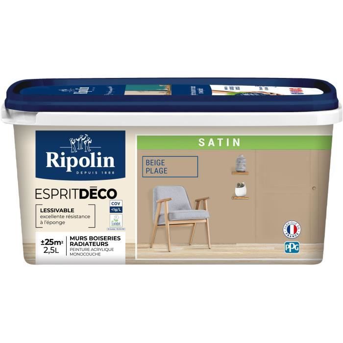 Multi-surface decorative spirit, beach beige satin - RIPOLIN - 2.5 L