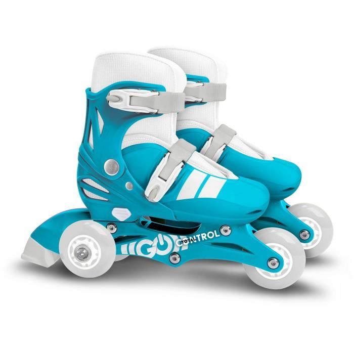 2-in-1 Inline Skates - STAMP - SKIDS CONTROL - 3 wheels - Size 27-30 - Unisex