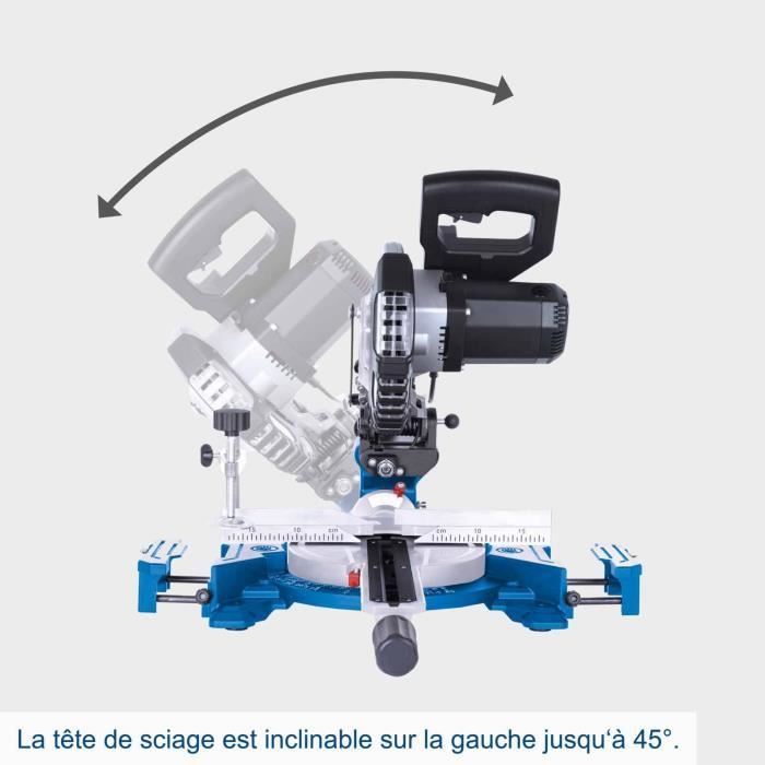 Miter saw with 30-tooth disc SCHEPPACH HM 185 - 1400 W - Blade Ø 185 mm