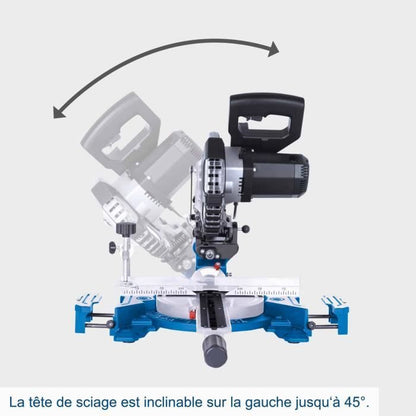 Miter saw with 30-tooth disc SCHEPPACH HM 185 - 1400 W - Blade Ø 185 mm