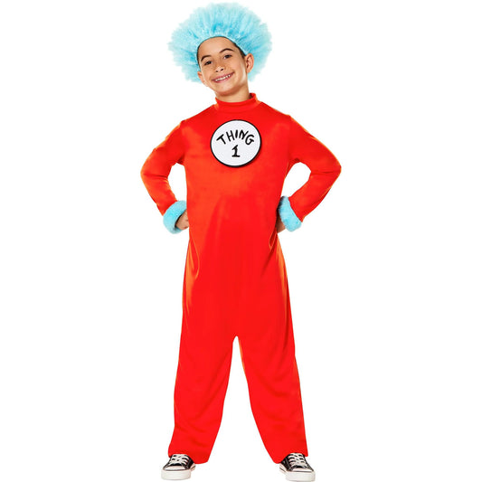 Dr Seuss Thing Jumpsuit Child Costume | X-Large