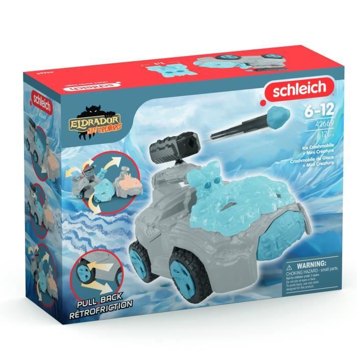 SCHLEICH - 42669 ELDRADOR CREATURES Ice Crashmobile with Mini Creature - Car playset with fantasy figurine