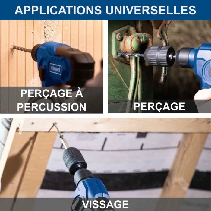 Hammer drill - SCHEPPACH - 20V IXES - 1.3 J - SDS plus chuck + accessories and case - without battery or charger - C-RHD130-X