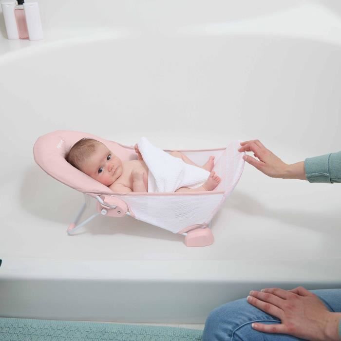 INGENUITY Foldable Baby Girl Bath Seat Pink