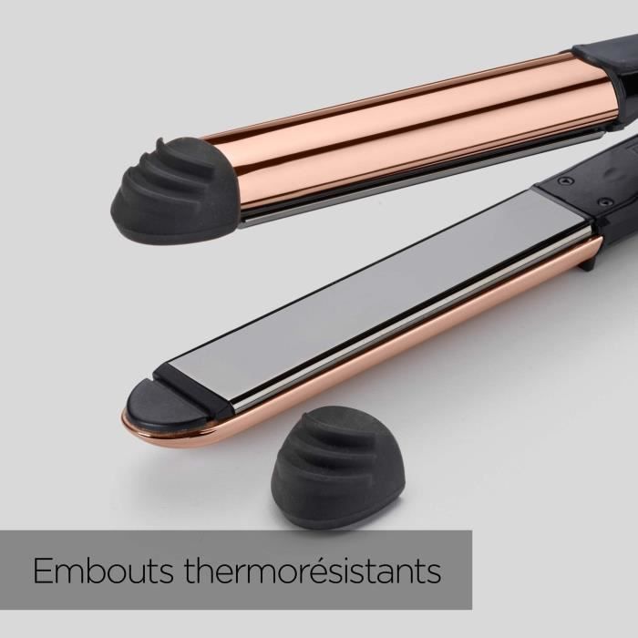 BaByliss ST482E - BaByliss straight & curl shine straightener - 5 temperatures up to 235 ° C - 28 mm plates in real titanium