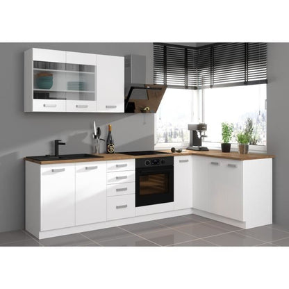 ATLAS Base unit with 4 drawers - White decor - L40cm - Sold without worktop