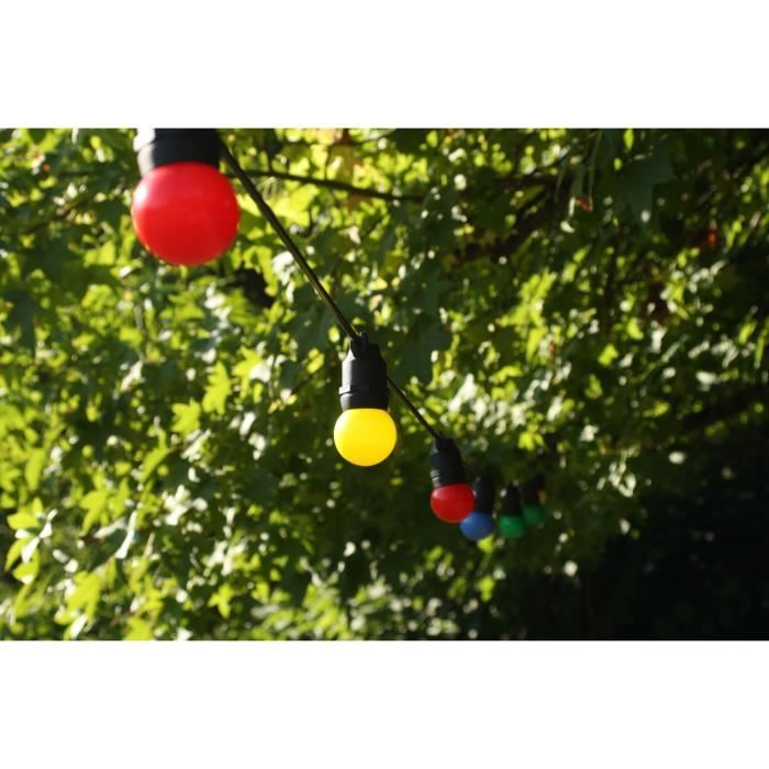 Garland - Colorado - 5 m - Colored bulbs - Black