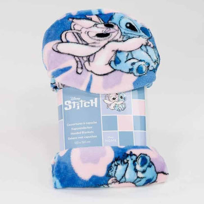Disney Stitch & Angel Coral hooded blanket 120x150cm