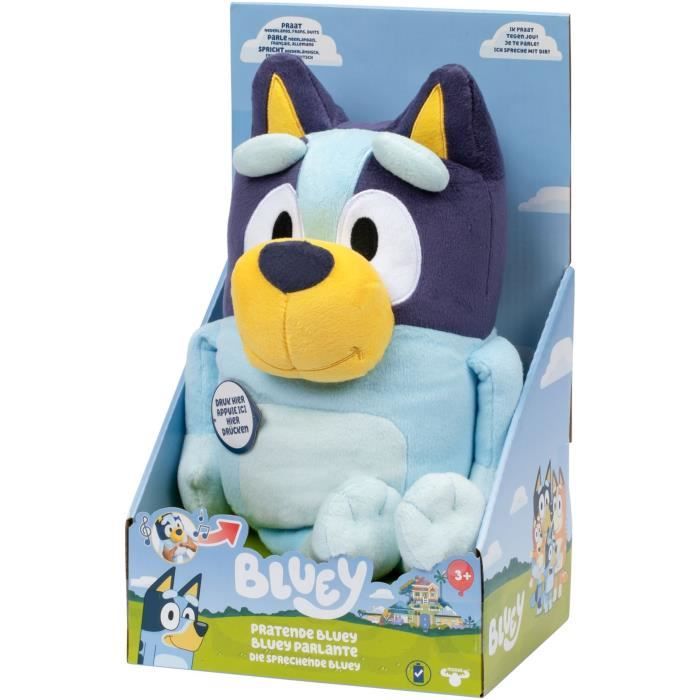 Talking plush toy - BLUEY - Bluey - 33 cm - Official voice - Theme music