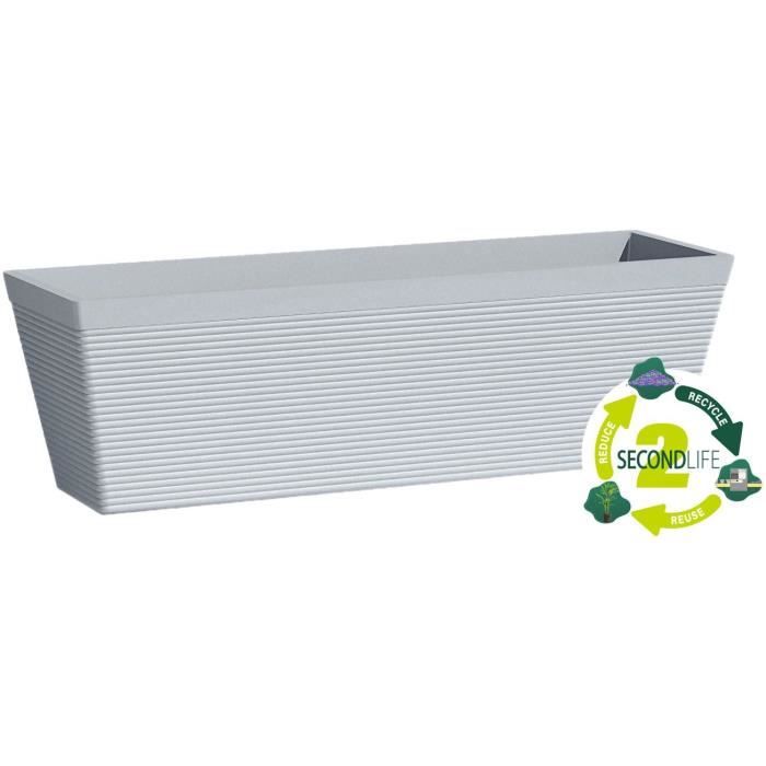 Planter - GARDEN ID - Green Care Impact Blue-Grey - 50 x 16 x 16 cm - 10-year guarantee - 100% recycled - UV/frost resistant
