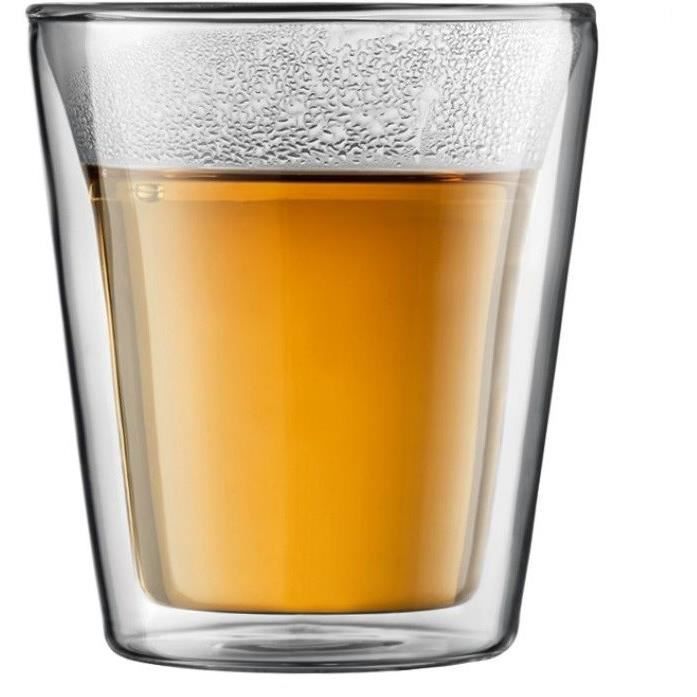 BODUM CANTEEN Set 6 Double Wall Lenses 0.2 l Transparent