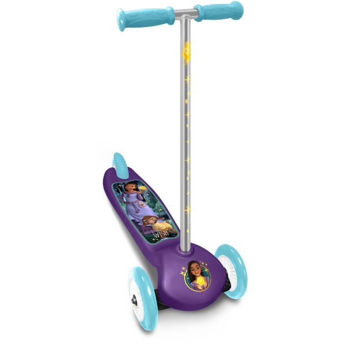 3 Wheel Scooter - DISNEY - WISH - Height adjustable - Large non-slip deck - Anti-pinch handles