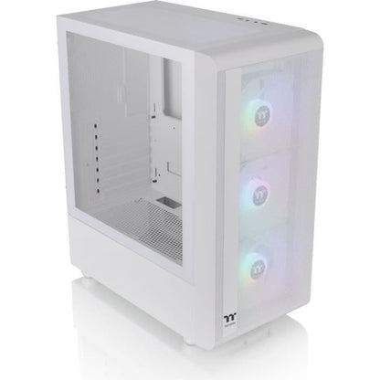 Mid-Tower PC Case without PSU - THERMALTAKE S200 TG ARGB (White) - ATX/Micro ATX - 3x120mm A-RGB - USB 3.0/2.0 - Tempered Glass