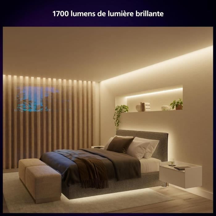 Philips Hue 10m LED strip with color and brightness control.