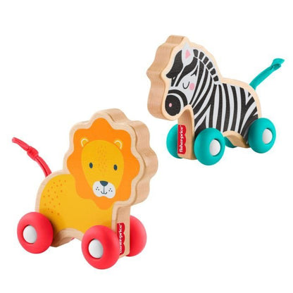FISHER-PRICE Wooden push animals bones - JFN19