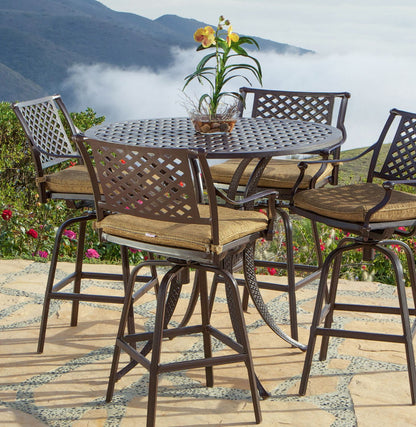 Savannah Outdoor Aluminum Round Bar Table