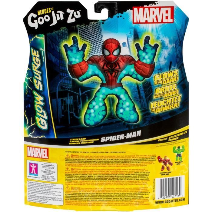 Spiderman Glow Surge 11cm - HERoeS OF GOO JIT ZU - MARVEL - Luminous and extensible figurine