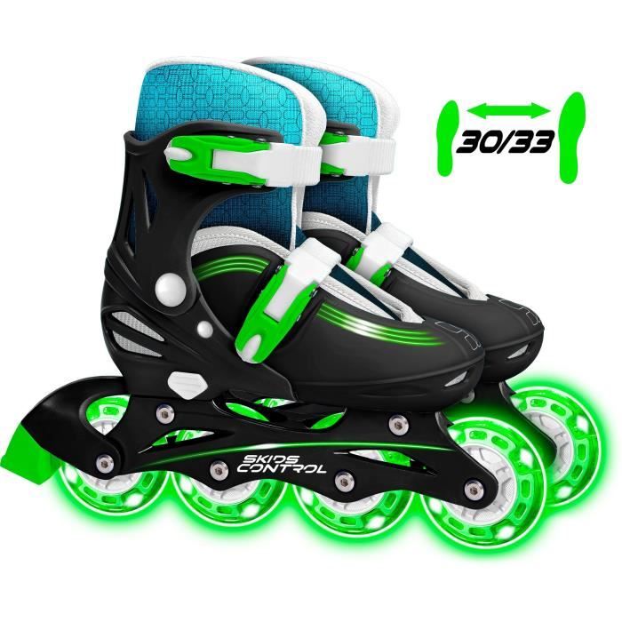 STAMP - Adjustable Inline Skates - Light Up Wheels - Skids Control