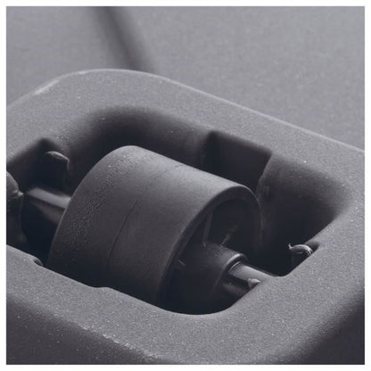 Cube Flower Pot - DEROMA- Cosmo - Anthracite - With water reserve - Casters - 38 cm