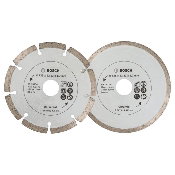 Bosch 2 Diamonds Disks 125mm Materials