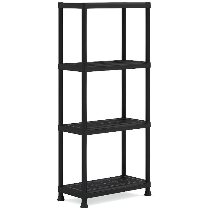 Keter | Etagere plus 60/4, Etageres, Noir, 60 x 30 x 135 cm
