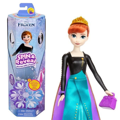 Spin & Reveal Frozen-Anna- Mattel Disney Surprise Doll HXD27