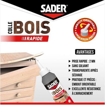 SADER Glue Wood Quick Shot - Bottle 250g