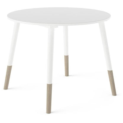 Set 1 table + 2 chairs - FIMIANA - Scandinavian style - Matt white / Kronberg oak - DEMEYERE