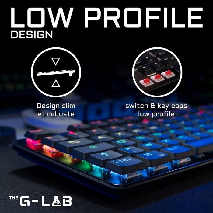 Wiring gaming keyboard the g -lab low profile switch - red