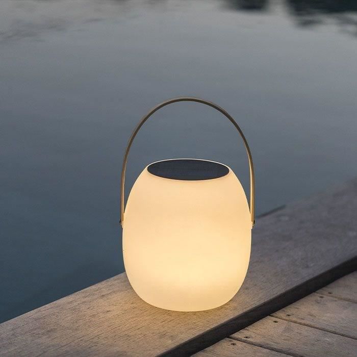 Solar portable lamp - LUMISKY - JIMMY - white LED - H34 cm - USB charging port