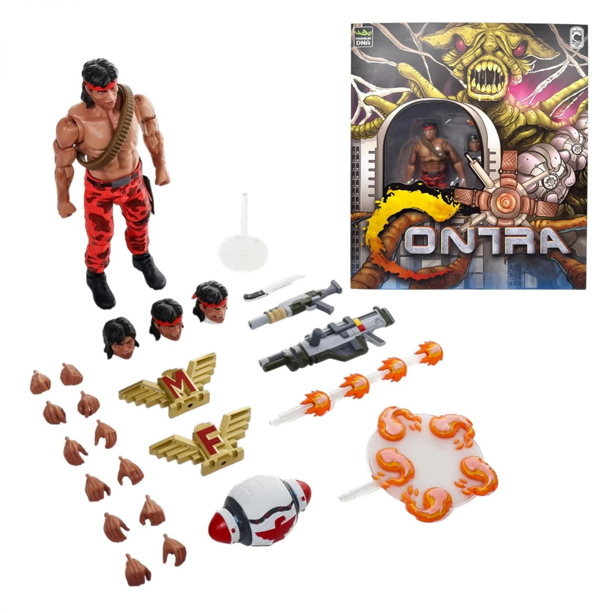 Contra (NES) - Lance Bean MAXIMUM PAYLOAD 1/12 Scale Signature Series Action Figure Set