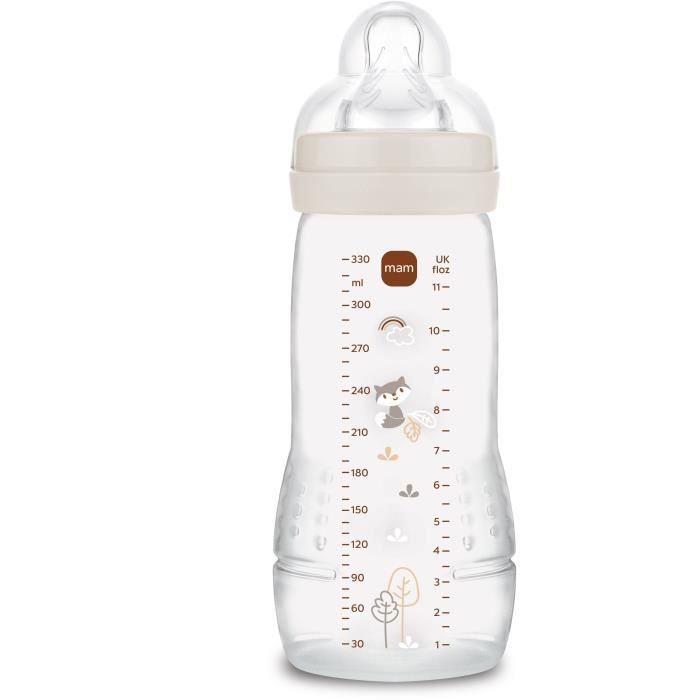 Baby bottle - MAM BABY - Easy Active - +6 months - 330 ml - X flow teat - Sand